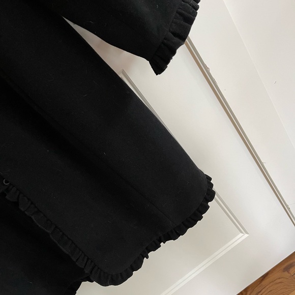 Black Coat full Length Larry Levine L - Picture 4 of 5